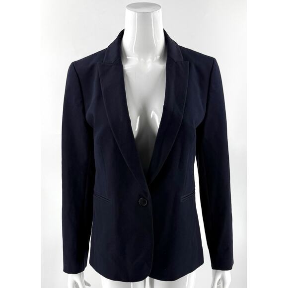 J Crew Parke Blazer Size 8 Suit Jacket Navy Blue Stretch Cotton Style H5513 - Picture 8 of 8